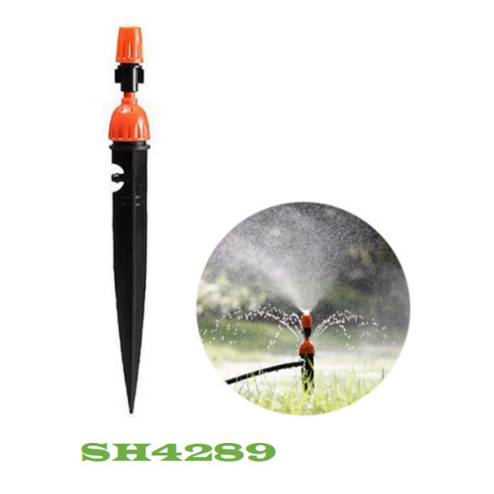 可调滴喷一体花园灌溉系统微喷头自动浇花浇水器滴灌地插喷头