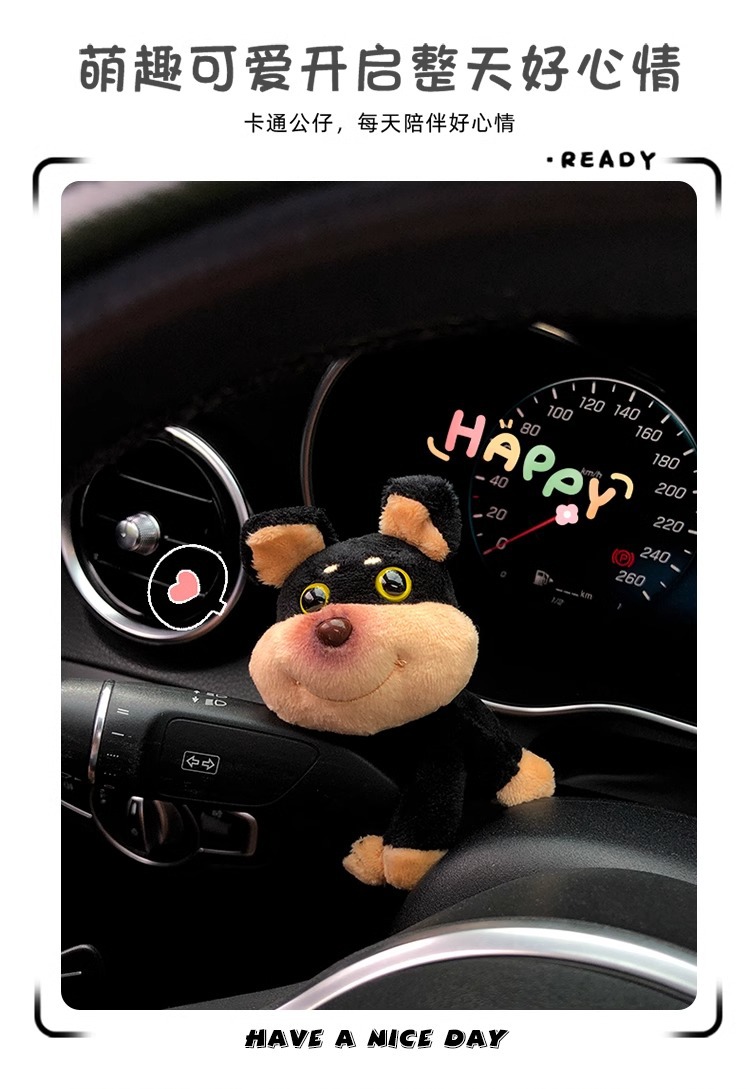 Cute Bee Dog Car Fender Decoration Car Doll Wiper Turn Signal Car Interior Accessories Ornaments for Women