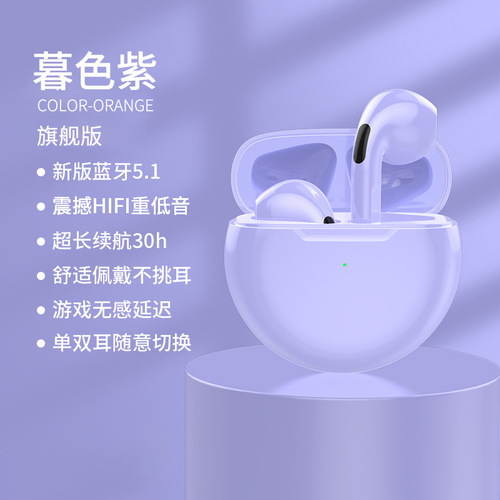 Huaqiangbei pro4 wireless Bluetooth headset in-ear binaural touch pro6 i12 mini sports headset