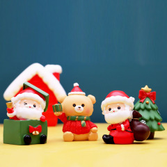 クリスマスイブ装飾的な要素ギフト小さな置物サンタクロースクリスマスツリー帽子そりベアーzakka