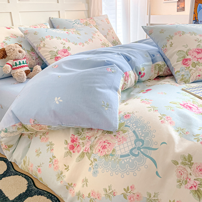 Cobertura de edredón de algodón 128x68 cubierta de edredón de algodón único dormitorio cubierta de edredón 1.5 cuatro partes cuatro estaciones universal