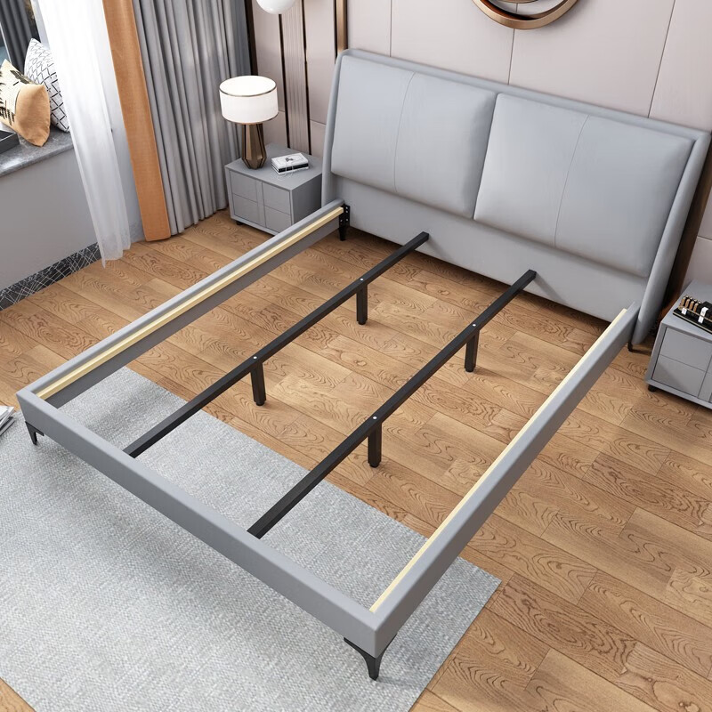加工北欧免洗科技布床1.2米经济型单人床1.8米主卧室床双人床软床