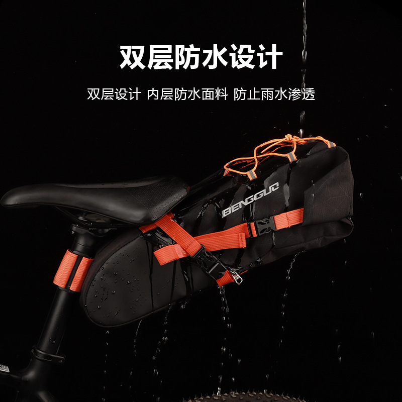 新品自転車テールバッグ多機能防水バッグ大容量マウンテンバイクツーリング自転車サドルバッグ|undefined