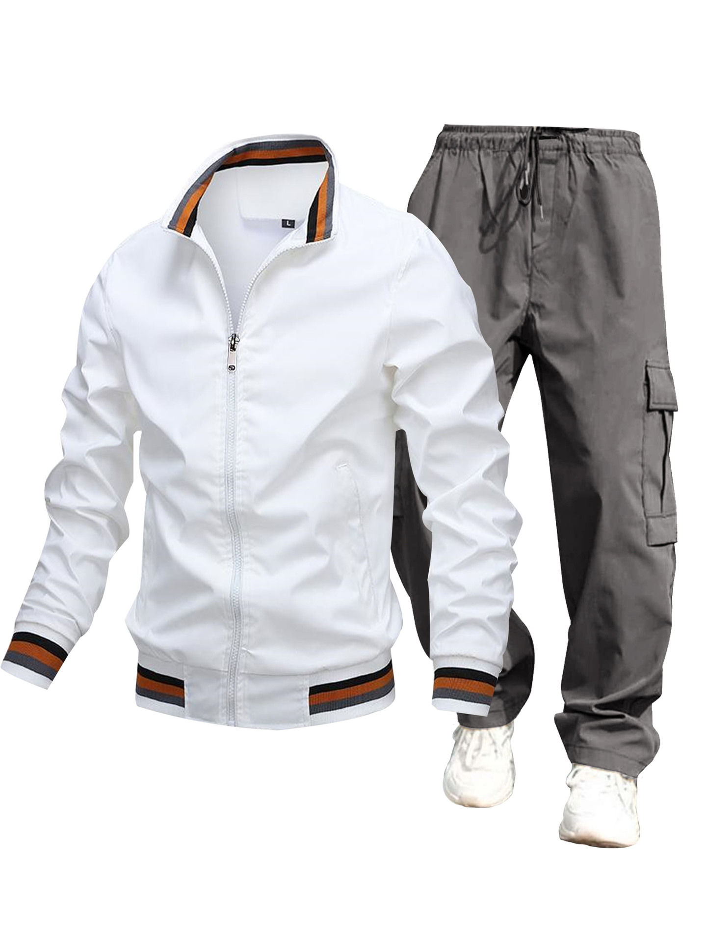 Herrenbekleidung 2024 neuer trendiger Herren-Herbst- und Winter-Freizeitmantel Modetrendmantel Herrenoberteile dünne Jacke Anzug_voghion.com