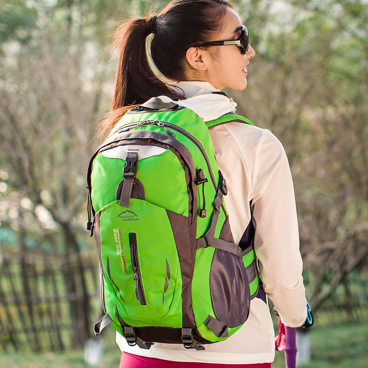 Outdoor Mountaineering Bag 40L Large Capacity Lightweight Travel Backpack Men's and Women's Backpack Waterproof Cycling Bag Zhanchi