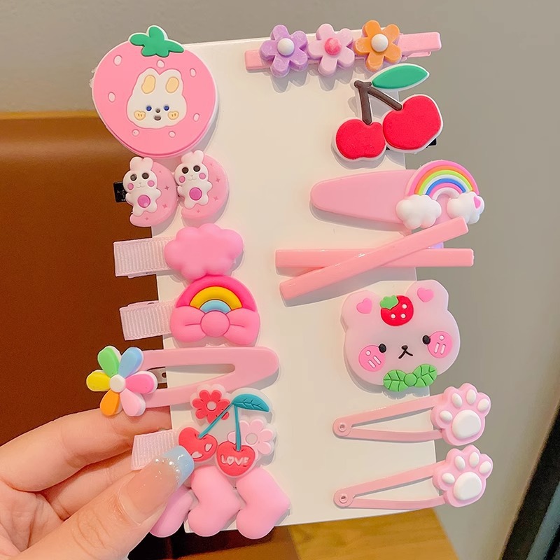 Horquilla para niños Clip de flequillo lateral para niña Clip de pico de pato para bebé Clip bb Accesorios para el cabello de alto valor Tombros de dopamina