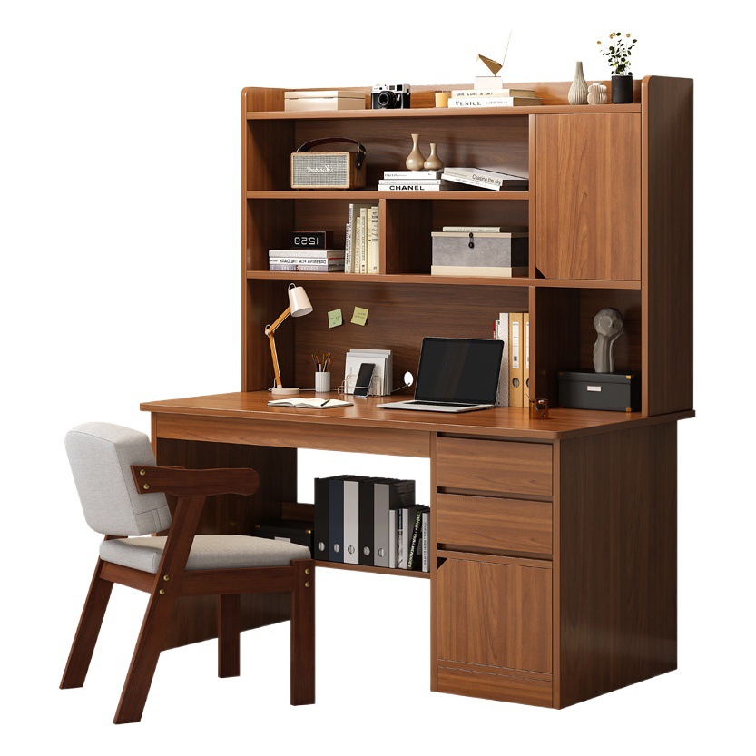 Escritorio estantería integrado con estantería simple hogar dormitorio escritorio de la computadora estudiante aprendizaje Mesa escritura