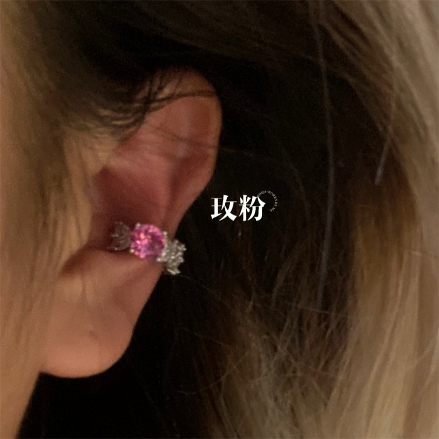碎冰冰重工爆閃鋯石耳夾女小眾輕奢高級感耳環單只ins風不掉色潮