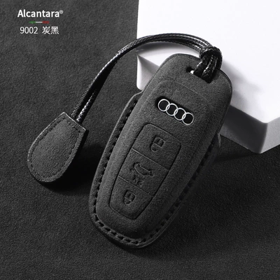 A6L Key Cover Old Model A4L — Car key bag - 1-type-b-charcoal-black-hand-grab-rope