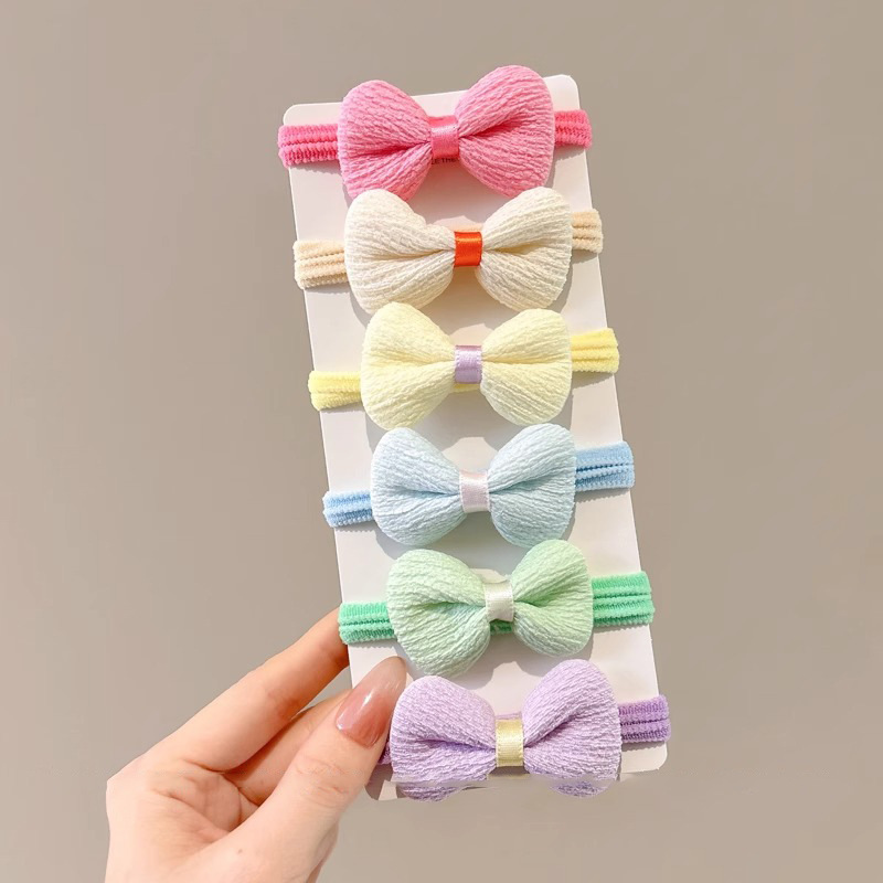 Flores de color cabello para niños no lastiman anillo de cabello para niñas lindas cuerdas de cabeza de cola de caballo alta banda de goma elástica tocado