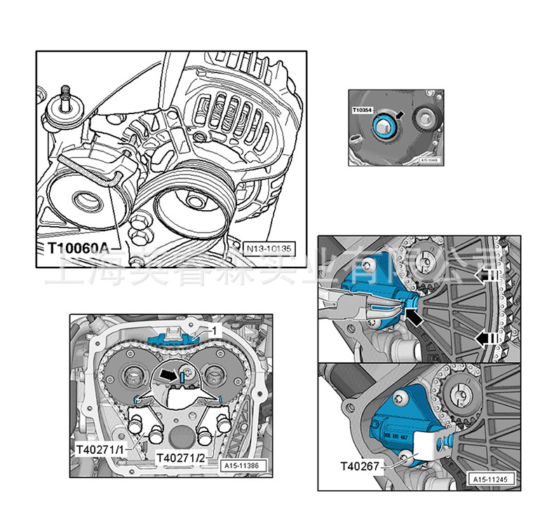 Volkswagen Audi 1.8t 2.0t Magotan Cc A4L Haoleui Ea888 Engine Timing Special Tool T10355