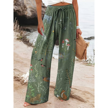 H 35258 Plus Size Print Pants ����ӡ�����п�羳����ͨ��