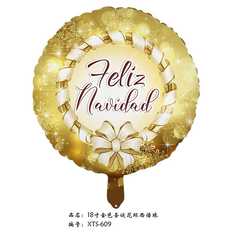 クロスボーダークリスマスサンタクロース杖ヘラジカスノーフレーク雪だるま漫画アルミフィルムバルーンクリスマスパーティー装飾ボール|undefined