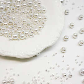 ABS仿珍珠 3-20mm无孔珍珠圆珠散珠项链手工串珠珍珠diy材料配件