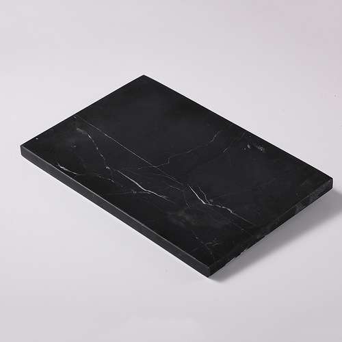 Nordic-style marble tray square polygon white cake fruit Western dinner food handle tray wholesale