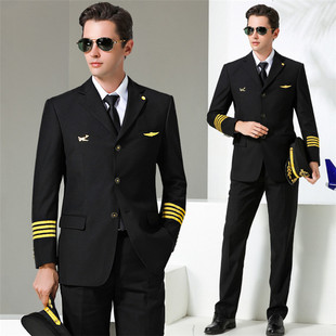 Property Security Uniform High-end Aviation Deputy Pilot Air Young Male Pilot Suit Jacket Spring and Autumn Sales Dress