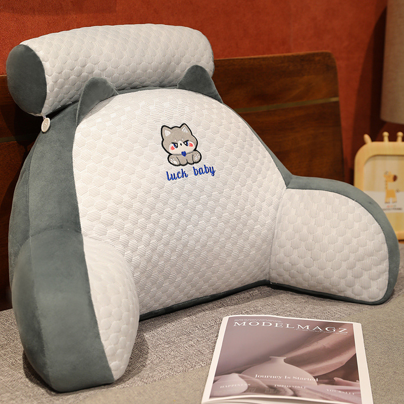 Ice Bean Bedside Cushion Soft Bag Bed Pillow Large Back Cushion Pillow Sleeping Sofa Waist Protection Bedside Backrest