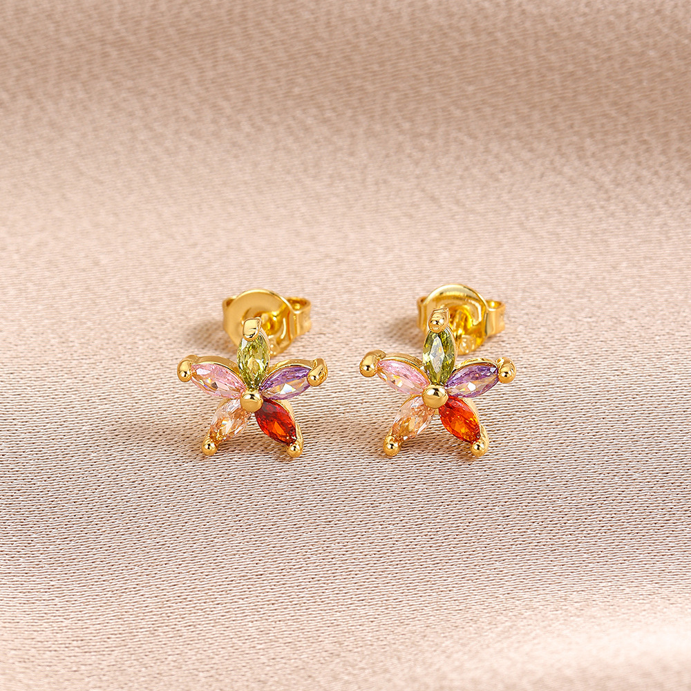 7g Weight Copper Ear Needle Material 18K Gold Plated Plating Material Zircon Inlay Material Ear Studs Classification 1 Piece Quantity Daily Occasion Copper Material Geometric, Heart Shape, Crown Pattern All Seasons Season Women's Gender Inlay Design Sweet Style 1 Piece Sweet Geometric Heart Shape Crown Inlay Copper Zircon 18K Gold Plated Ear Studs 17