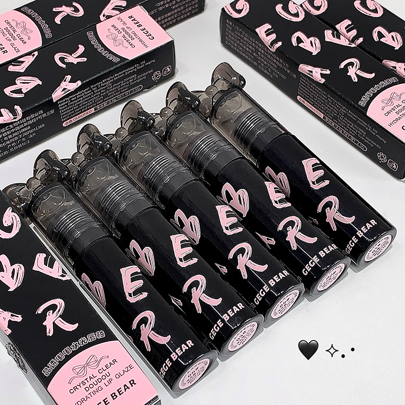 Gegebear Crystal Dudu Water Light Lip Glaze para sostener el maquillaje, no es fácil de desvanecer, espejo blanco, esmalte de labios, lápiz labial, brillo de labios transfronterizo