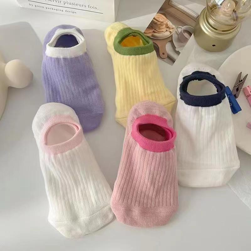 女性用夏用薄手ソックス、滑り止め、防臭、外履き可能、袋入り、接着剤付き、脱落防止、吸汗性、綿ソックス、ボートソックス、綿底|undefined