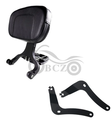 Motorcycle Modification Accessories Suitable for Benda Jinjila 300 Multifunctional Foldableing Rear Backrest Passenger Backrest (Motorcycle cushion) - black