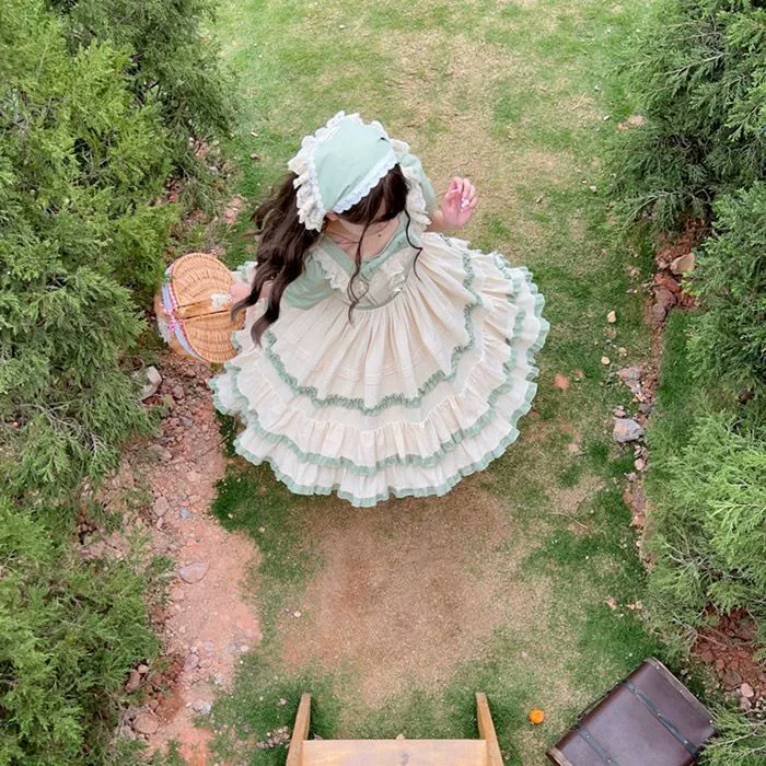 Дизайн короткий рукав платье, стиль Lolita, Lolita OP
