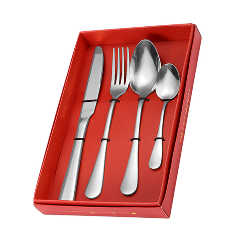 은차숟가락 4종 세트(빨간색 상자)