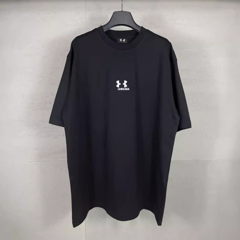 Correct Version Paris 2026 New B Brand Collaboration Front and Back Embroidered Logo Loose Casual Short-Sleeve T-Shirt Summer