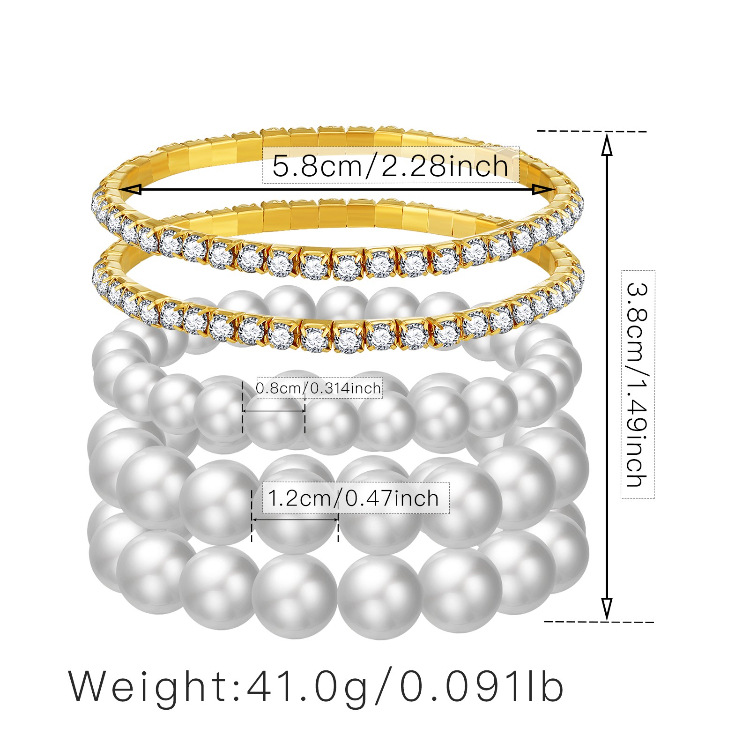 Bracelet En Diamant Perle Multicouche Rétro En Gros Nihaojewelry display picture 1