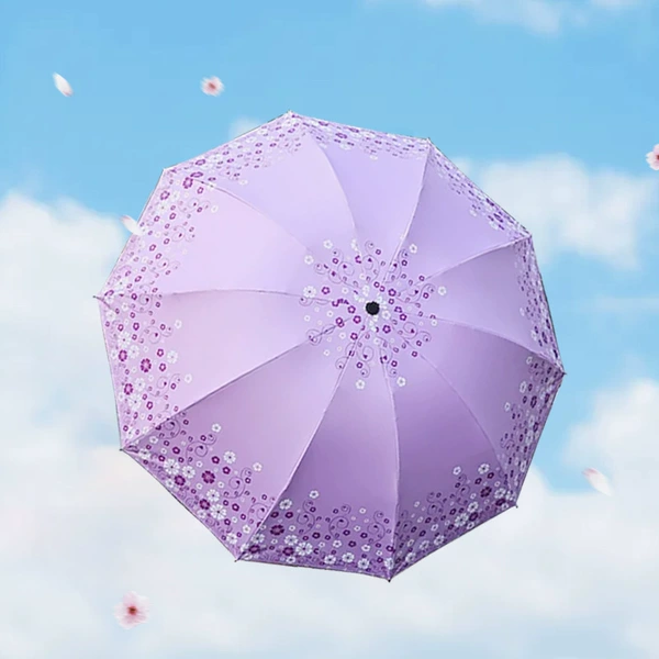 【10 Bone】Enhanced vinyl sunscreen love flower purple-red