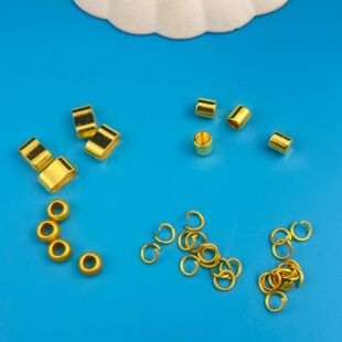 Bracelet Pendant Connector DIY Adjustable Clasp Matte Gold Open Ring Transfer Small Gold Bead Spacer Bead Cap End Clasp