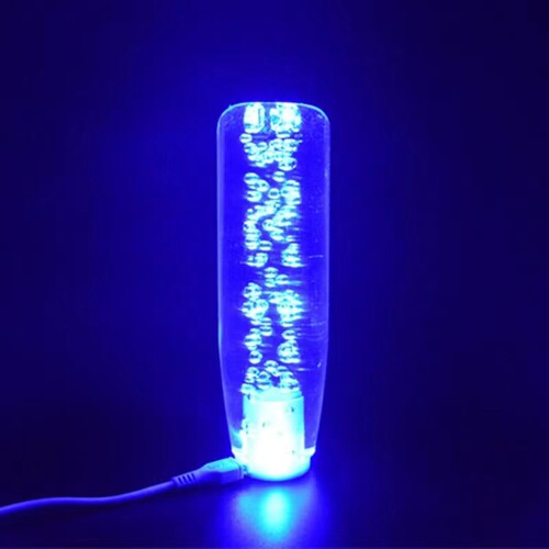 Cross-border transparent crystal gear knob car modification extended LED gear knob wave stick head round gear shift lever