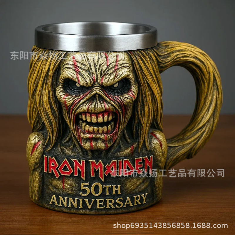 新品 アイアンメイデン 50周年記念 アイアンメイデン 50周年記念 3Dマグカップ|undefined