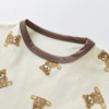 Summer children's cute set, short sleeve T-shirt, shorts, thin pijama, with little bears