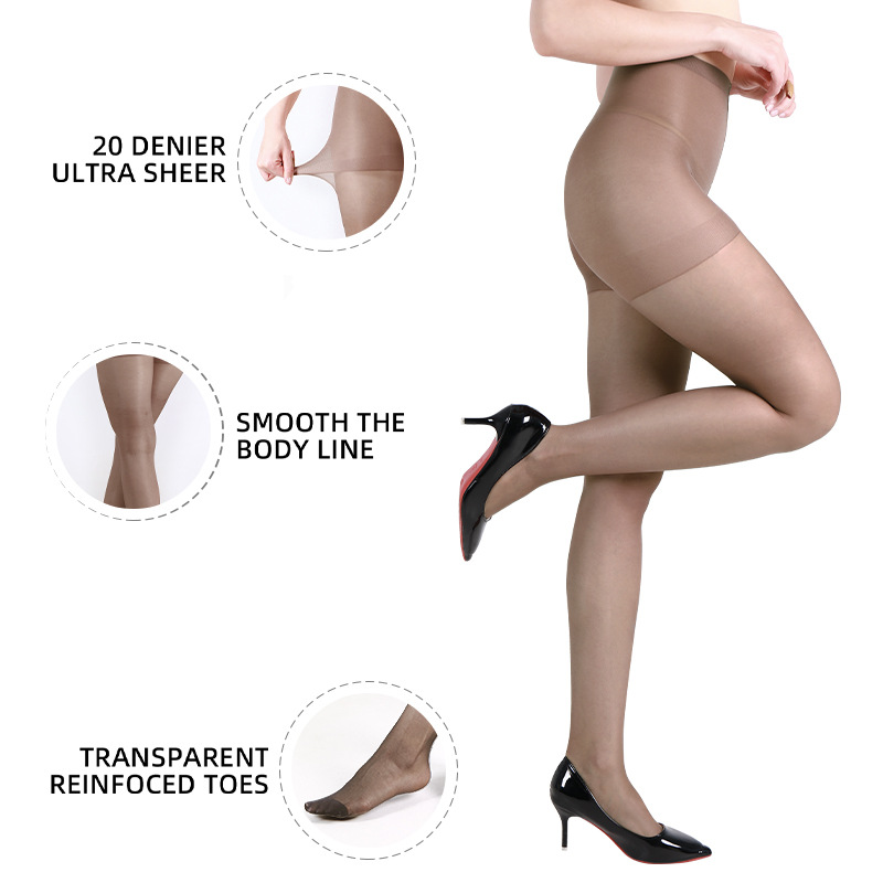 Medias de mujer transfronterizas primavera y verano delgadas medias de mujer color de carne sexy invisible anti-gancho no se desprende de medias negras