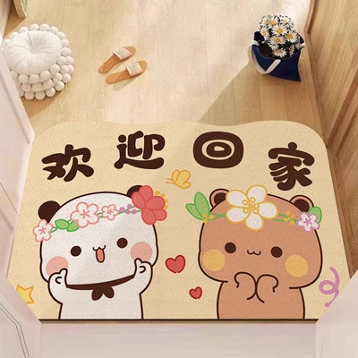 Entrance Floor Mat, Special Mat for the Doorway, Dirt-Resistant and Anti-Stain, Living Room Foot Mat, Wire Loop Entry Door Mat, Mud-Scraping Carpet