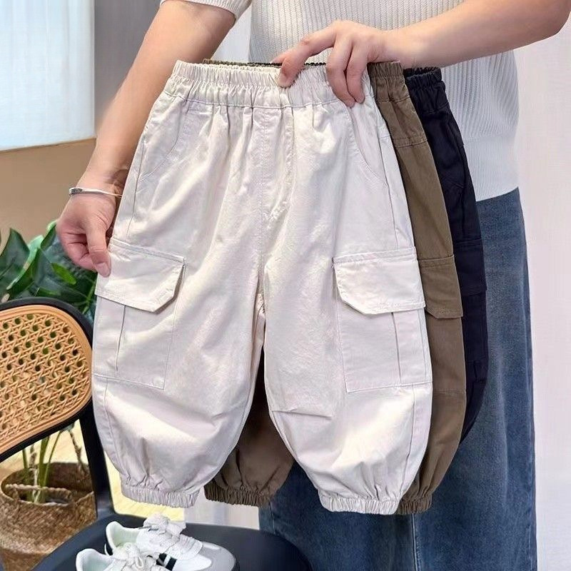 Children's Cargo Pants Boys Girls Side Pocket Casual Pants 2026 Spring New Style Cuffed Pants Children's Cargo Pants Boys Girls Side Pocket Casual Pants 2026 Spring New Style Cuffed Pants