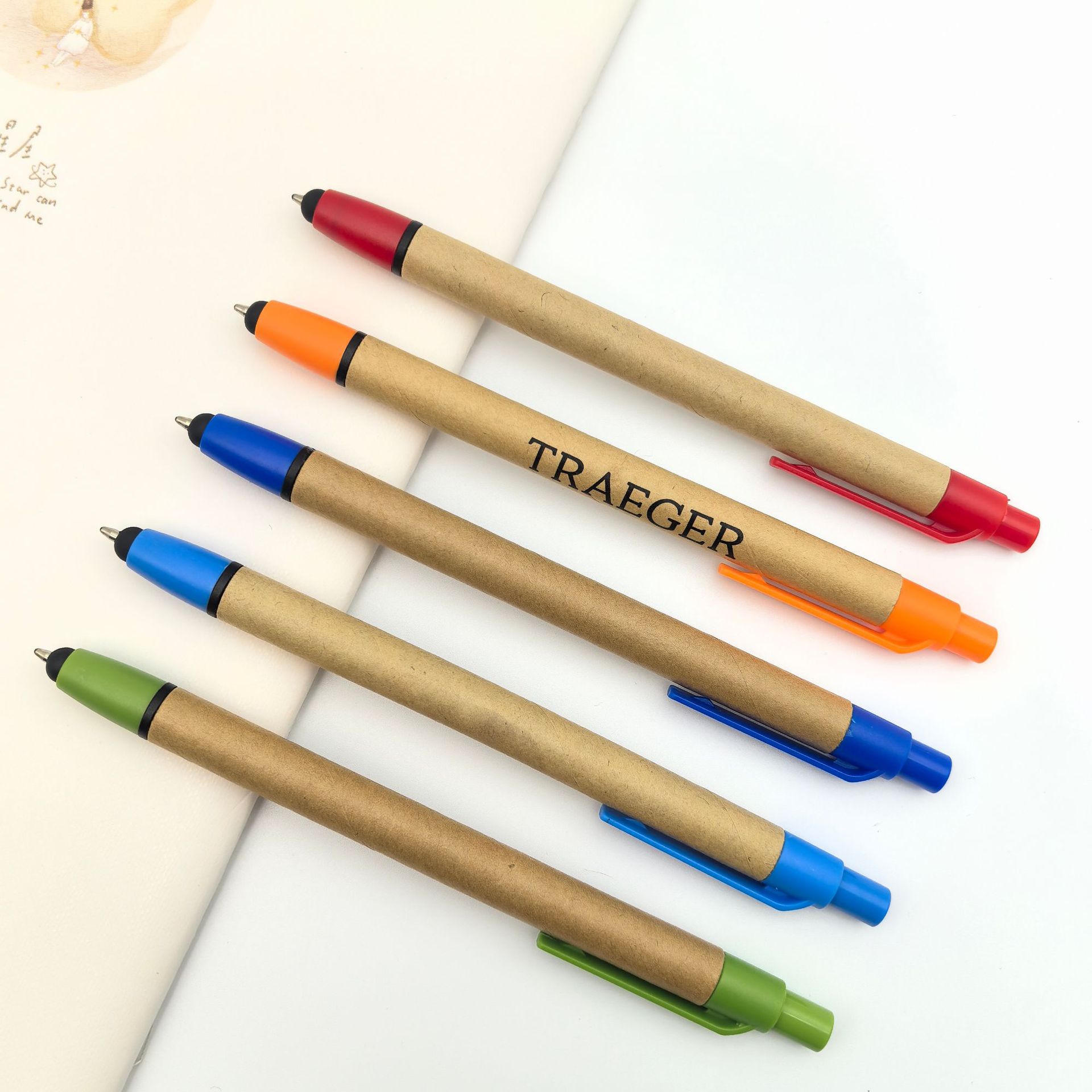 Suministro de publicidad lápiz de tubo de papel ecológico lápiz de condensador lápiz táctil lápiz de color ecológico lápiz táctil mayorista