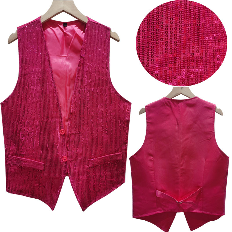 El comercio exterior de Fábrica Directa anfitrión coro de rendimiento de la reunión anual de rendimiento en el escenario mejor hombre fotografía Delgado Chaleco de lentejuelas