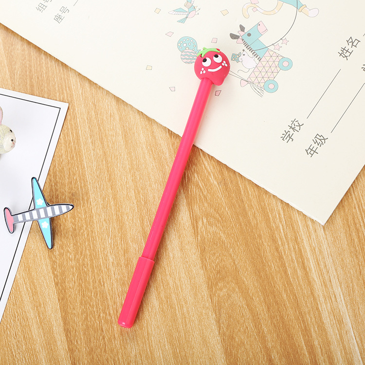 Estudiante pluma de gel de aprendizaje creativo papelería pluma de agua múltiple Rosa lindo dibujos animados pluma de la firma fábrica al por mayor