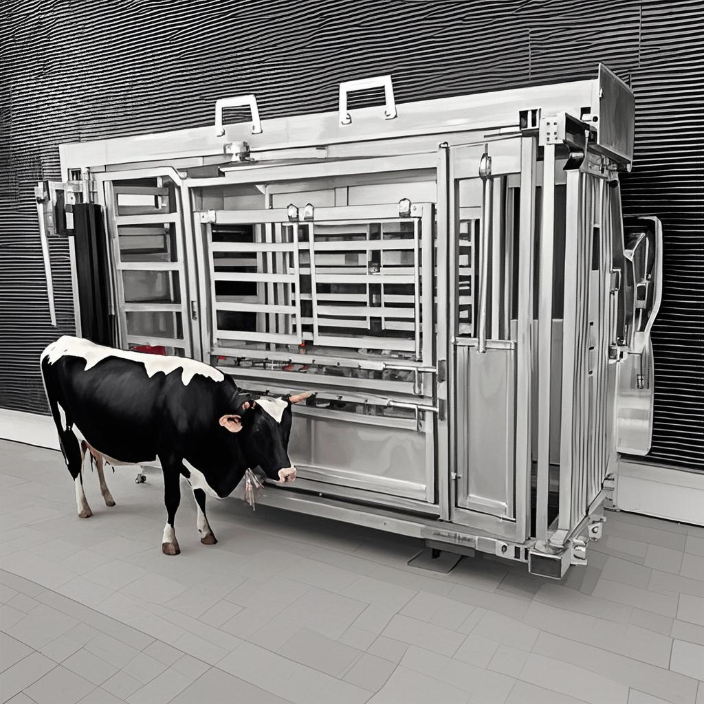 新款牛用挤压滑槽安抚暴躁奶牛无应激反应打针保护使用者安全机械