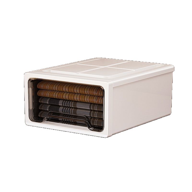 Caja de almacenamiento tipo cajón Caja de almacenamiento transparente armario doméstico ropa interior almacenamiento de ropa caja de acabado de ropa caja de polvo