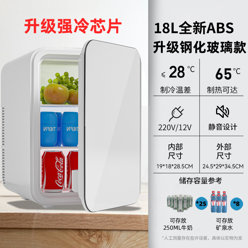 新型小冰箱小型迷你简易冰箱加热制冷化妆品宿舍车载家用冷藏保鲜|undefined