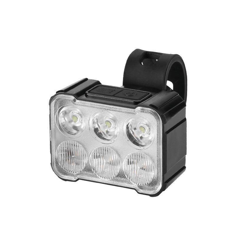 Luz de bicicleta transfronteriza, bicicleta de montaña, luz de viaje nocturno al aire libre, advertencia de viaje, luz trasera delantera y trasera, equipos al por mayor