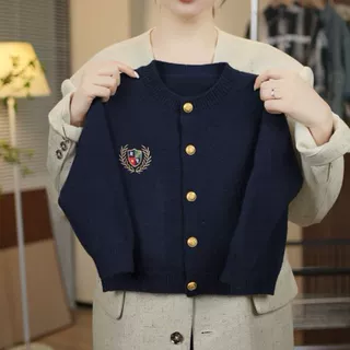 儿童秋冬装学院风复古休闲时尚圆领针织开衫外套男女童宝宝毛线衣