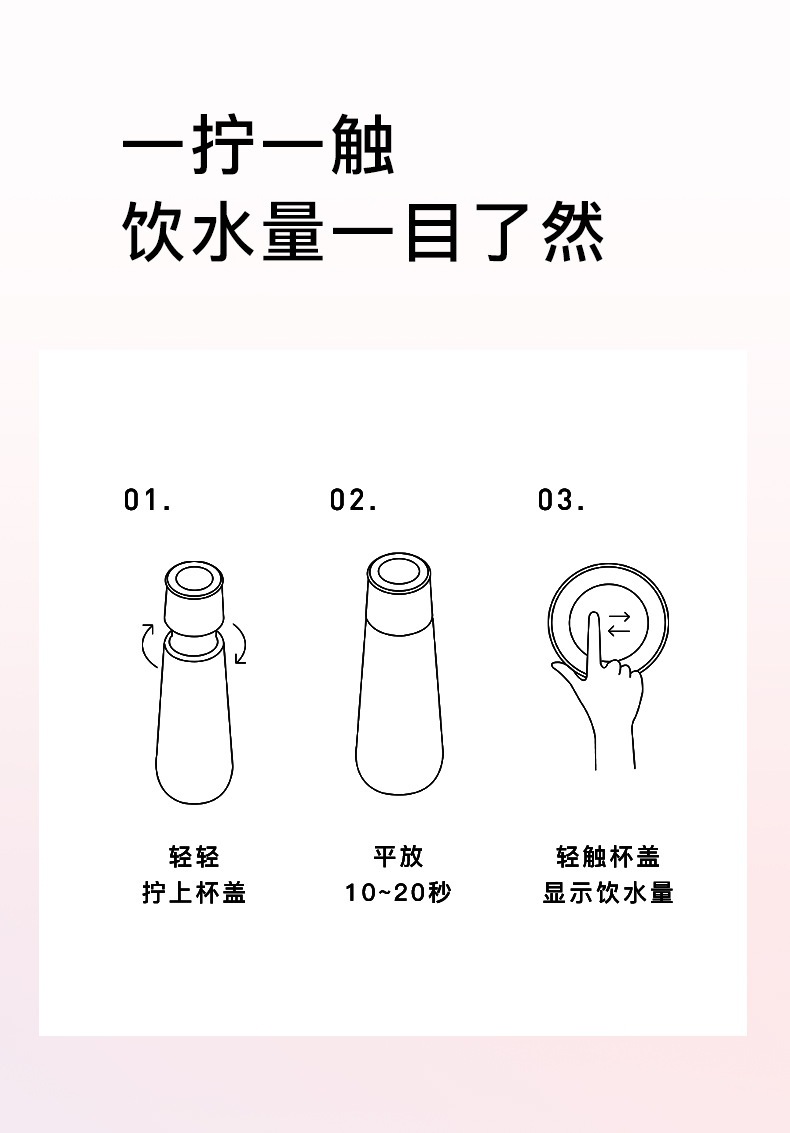 sguai小水怪m2智能保温杯316杯温度显示1.3寸彩屏水杯饮水量检测