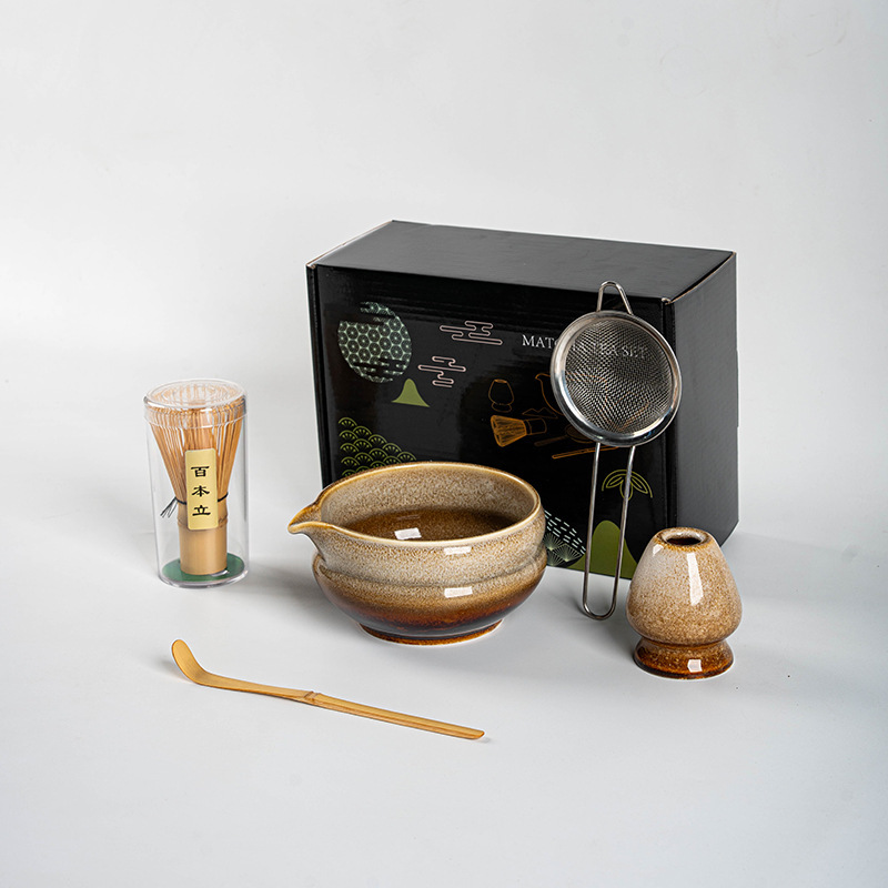 跨境专供窑变日式抹茶套装百本立工具茶筅茶刷宋代点茶批发厂家|undefined