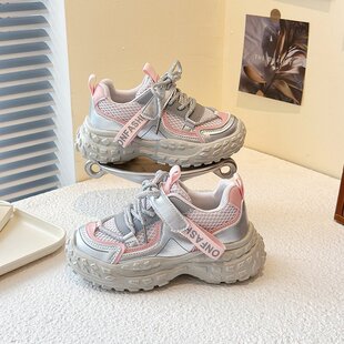 Girls' Torre Shoes 2025 Spring and Autumn New Children's Mesh Breathable sneaker Lightweight Running Shoes Large Children's Shoes