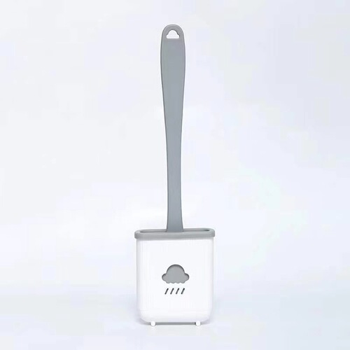 Silicone Toilet Brush Household No-Dead-Angle Wall-Hanging Toilet Cleaning Brush Bathroom Gadget Creative Cleaning Toilet Brush