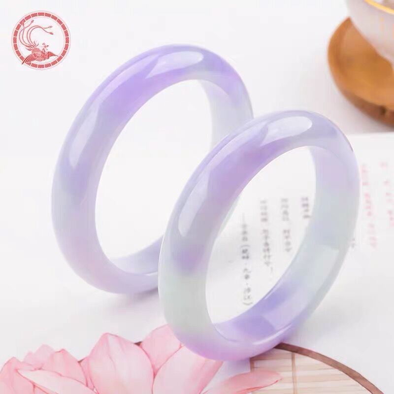 Ice Glutinous Violet Jade Bracelet Women's Young Gifts Burmese Old Pit Jade Ring Imperial Concubine Floating Purple Jade Bracelet Ice Glutinous Violet Jade Bracelet Women's Young Gifts Burmese Old Pit Jade Ring Imperial Concubine Floating Purple Jade Bracelet